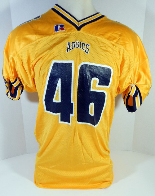 Late 90s Early 2000s North Carolina A&T Aggies #46 Game Used Yellow Jersey  XL 1