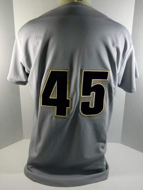 1997-99 Houston Astros Chris Holt #45 Game Issued Grey Jersey NP Removed DP08375