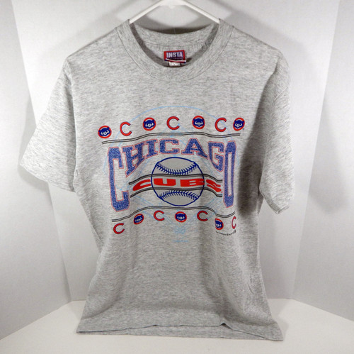 Vintage 1991 Chicago Cubs Grey Insta Graphic Systems T Shirt Size: L New