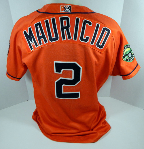 2017 Greeneville Astros Joan Mauricio #2 Game Used Orange Jersey DP06282