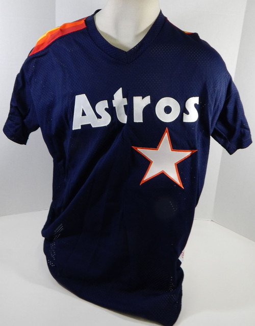 1986-93 Houston Astros #59 Game Issued Navy Jersey Batting Practice NP Rem 50 63