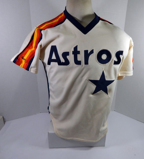 1987 Houston Astros Billy Hatcher #28 Game Used Cream Jersey 42 DP35467