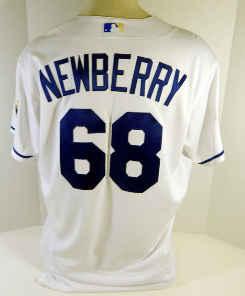 2020 Kansas City Royals Jake Newberry #68 Game Issued White Jersey DG Patch 48 3