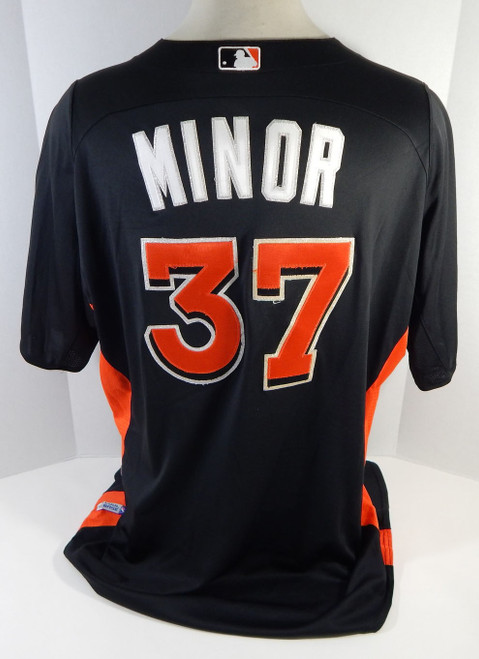 2012-13 Miami Marlins Minor #37 Game Used Black Jersey ST BP 52 671