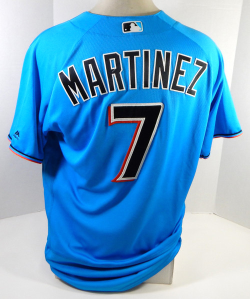 Miami Marlins Martinez #7 Game Used Blue Jersey 46 DP22238