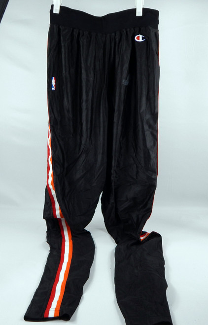 1992-93 Miami Heat Game Issued Black Warm Up Pants 34 877