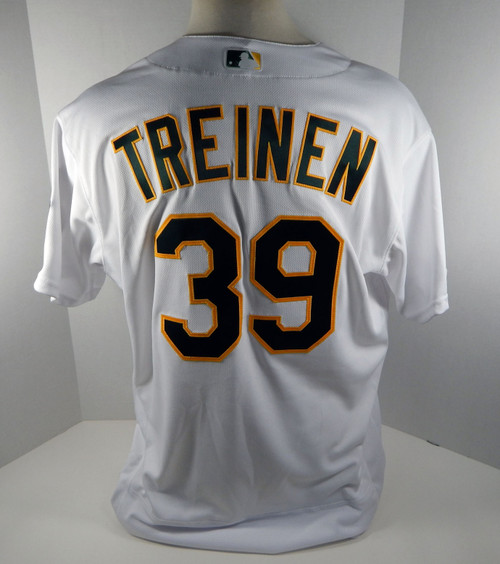 2019 Oakland A's Athletics Blake Treinen #39 Game Issued White Jersey 150 P 1435