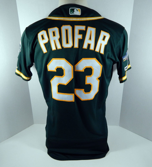 2019 Oakland Athletics Jurickson Profar #23 Game Issued Green Jersey 150 & PS P