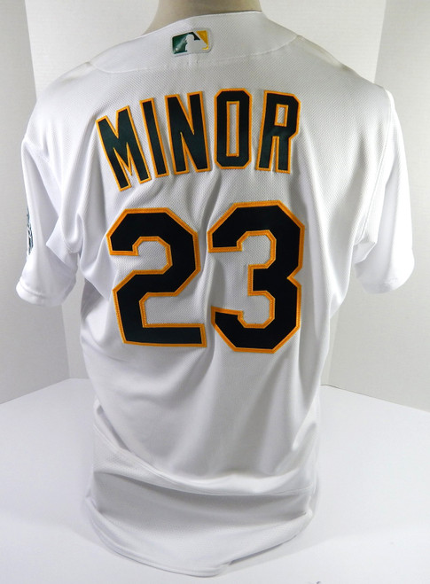 2020 Oakland Athletics Mike Minor #23 Game Used White Jersey ALWC G 3 46 7