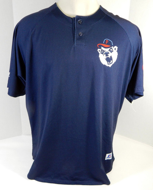 2015 Pawtucket Red Sox Tommy Layne Jonathan Aro #36 Game Used Navy Jersey XL 622