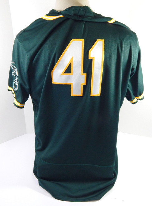 2021 Oakland Athletics Trevor Rosenthal #41 Game Issued Ps Used Green Jersey 48