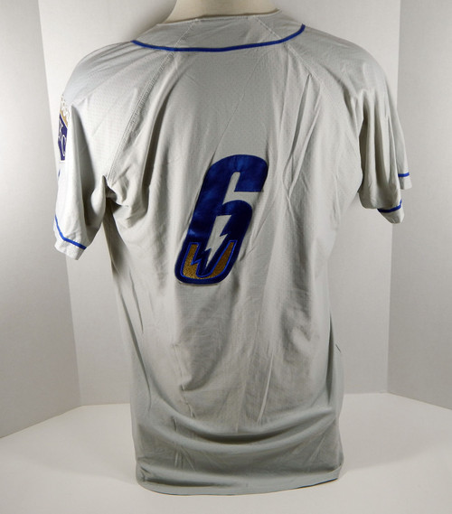 2019 Omaha Storm Chasers Elier Hernandez #6 Game Used Grey Jersey OSC0030