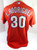Philadelphia Phillies E.Rodriguez #30 Game Used Red Jersey Ex ST BP XL DP44371