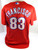 Philadelphia Phillies Francisco #83 Game Used Red Jersey Ext ST BPXL DP43828