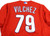 Philadelphia Phillies Daniel Vilchez #79 Game Used Red Jersey Ex ST BP L 44393