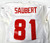 2021 Houston Texans Eric Saubert #81 Game Used White Practice Jersey XL 959