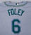 2003-04 Tampa Bay Devil Rays Tom Foley #6 Game Used Grey Jersey DP06414