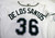 2002 Tampa Bay Devil Rays Luis De Los Santos #36 Game Used White Jersey 48 0807