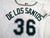 2002 Tampa Bay Devil Rays Luis De Los Santos #36 Game Used White Jersey 48 0807