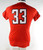2017 Texas Tech Red Raiders #33 Game Used Red Jersey Womens Soccer M 523