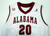 Alabama Crimson Tide Greg Cage #20 Game Used White Jersey BAMA00231