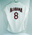 Womens Alabama Crimson Tide #8 Game Used White Soccer Jersey XL DP48751