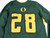 2011-16 Oregon Ducks #28 Game Used Green Jersey M DP31025