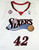 2008-09 Philadelphia 76ers Elton Brand #42 Game Issued White Jersey 60th P 4