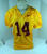 Virginia Tech Hokies #14 Game Used Yellow Practice Jersey L DP44610