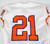 2018-22 Clemson Tigers #21 Game Used White Jersey Nameplate Removed 42 DP77630