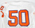 2018-22 Clemson Tigers #50 Game Used White Jersey NP Removed 46 DP77780