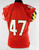 2020 Maryland Terrapins #47 Game Used Red Jersey Football NP Rem 46 302