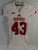2015 Indiana Hoosiers #43 Game Used White Jersey Nameplate Removed L DP13934