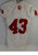 2015 Indiana Hoosiers #43 Game Used White Jersey Nameplate Removed L DP13934