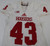 2015 Indiana Hoosiers #43 Game Used White Jersey Nameplate Removed L DP13934