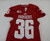Indiana Hoosiers #36 Game Used Red Jersey Nameplate Removed DP14099