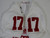 2013 Indiana Hoosiers #17 Game Used White Jersey Nameplate Removed M DP13970