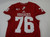 2012 Indiana Hoosiers #76 Game Used Red Jersey Nameplate Removed DP14064
