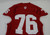2012 Indiana Hoosiers #76 Game Used Red Jersey Nameplate Removed DP14064
