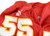 2000 Kansas City Chiefs Ron George #55 Game Used Red Jersey 46 DP32182