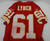 2002 Kansas City Chiefs Lynch #61 Game Issued Red Jersey 48 DP15633