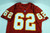 1992 Kansas City Chiefs #62 Game Issued Red Jersey 50 DP15854