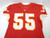 1993 Kansas City Chiefs Percy Snow #55 Game Issued Red Jersey DP17310
