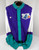 1997-98 Charlotte Hornets Game Issued Warm Up Purple Jacket 50 DP31392