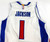2016-17 Detroit Pistons Reggie Jackson #1 Game Used White Jersey L 035