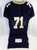 2016 Navy Academy Midshipmen #71 Game Used Navy Jersey Name Plate Removed 46 402