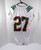 Miami Hurricanes #27 Game Used White Practice Jersey M DP41691