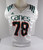 Miami Hurricanes #78 Game Used White Practice Jersey XL DP34085