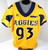 North Carolina A&T Aggies #93 Game Used Yellow Jersey 3XL DP31419