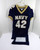 2010 Navy Midshipmen #42 Game Used Navy Jersey Name Plate Removed M DP39178